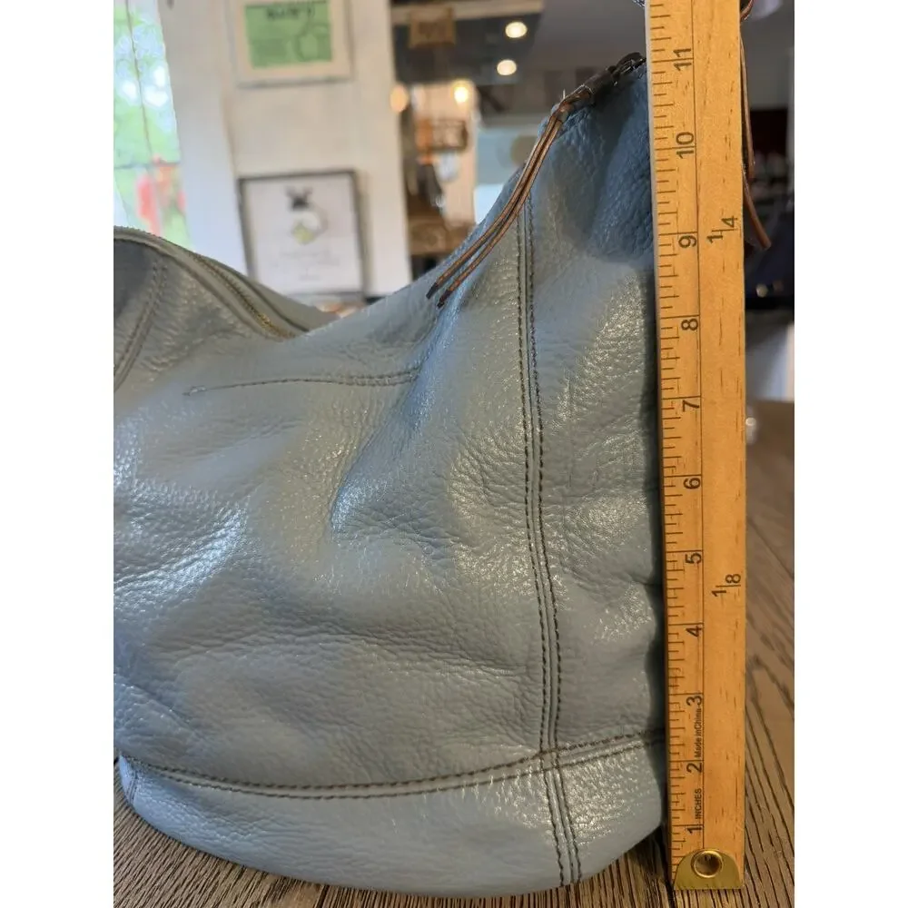 The Sak Sequoia Leather Hobo Shoulder Bag - Blue - Picture 8 of 14